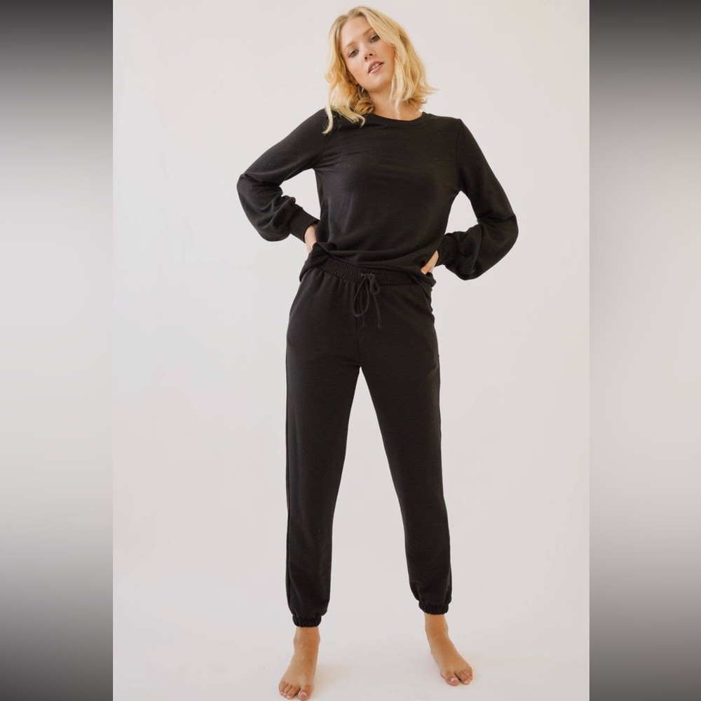 🆕Sweatsuit Jogger Loungewear Terry Set Black S, M & L Available - Picture 4 of 9